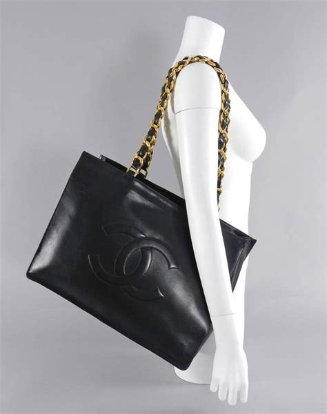 chanel small chain tote|Chanel vintage tote.